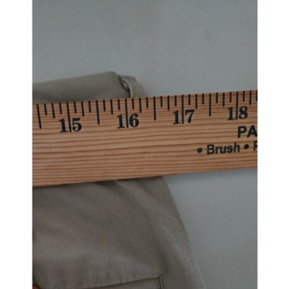 Haggar Men's Khaki Pleated Dress Pants Relaxed Fit 34x34 Cotton Polyester - Picture 6 of 9